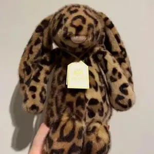 Jellycat Cobblehop Leopard Print Bunny Plush with Dust Bag NWT  Stuffed Animal Cute Bunny Toy  Soft Cartoon Doll