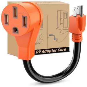 Nilight 15AMP to 50AMP RV Power Adapter Cord - RV-Compatible Electrical Socket Adapter, Socket Converter fathersdaygift