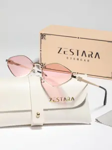 Women's Vintage Metal Fashion Polygon Triangular Cat Eye Full Frame Glasses, Stylish Glasses, Elegant Decorative Lens Business Casual Eyewear, Perfect Gift