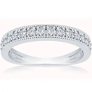 1/3ct Princess Cut Diamond Wedding Ring White Gold