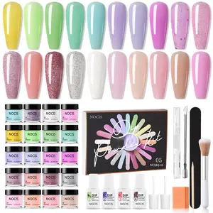 Dip Powder Nail Kit, All-in-One Manicure Set with Base/Top Coat, Activator, Tools, Long Lasting Nail Art for Beginners, Salon Quality at Home