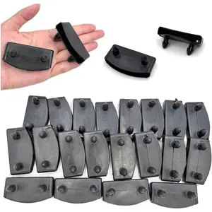 20pcs 54x9mm Black Replacement Bed Slat Plastic End Caps Holders for Securing Wooden Slats Bed Base, Inside Dimension 54mm Width x 9mm Height