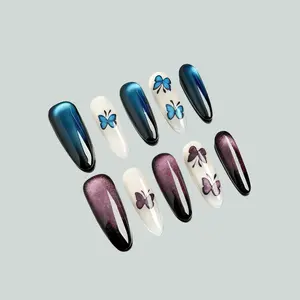 Glowi Nails | LUNAR PAPILLON | Luxury Designer Handmade 3D Press-on Nails