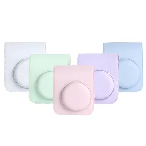 1Pc For Instax Mini 12 Camera Case PU Soft Protective Case Trave Bag for Film Camera Bag with Shoulder Strap