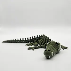 3D Printed Articulating Skeleton Crocodile Great Gift and Desk Figure