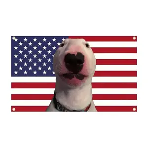 1pc Waiting Dog Fun Flag Decorative Banner for Indoor and Outdoor Decor, Available in 3x5 Feet Sizes, Perfect for Room and Outdoor Decoration, Wall Decor Flags