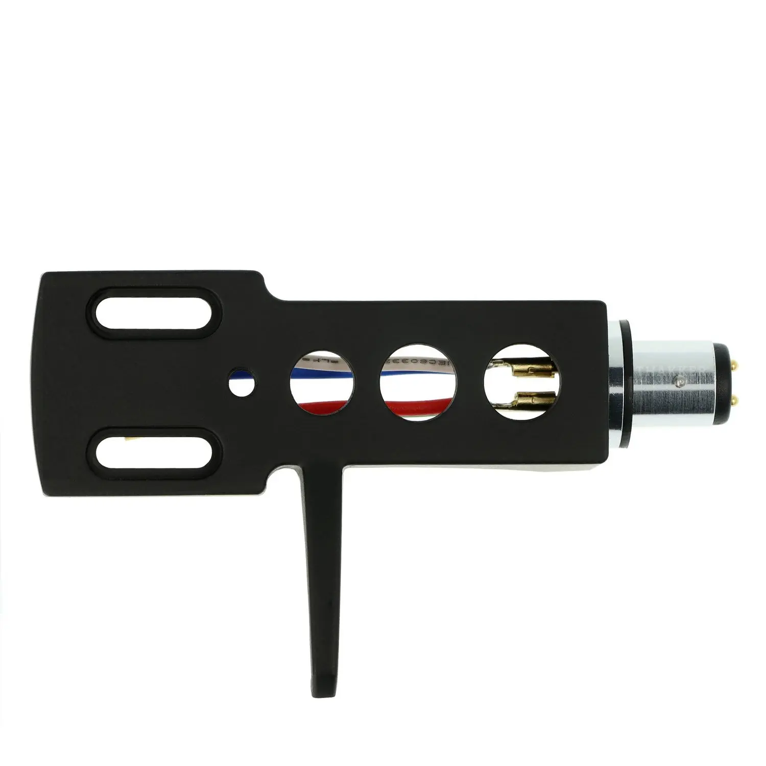 SPECIALTY-AV Model HS8T, Universal Turntable Headshell with color coded leads for S Shaped tonearms