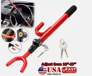 Steering Wheel Lock The Club Twin Hooks Anti Theft Universal Car Van Truck SUV