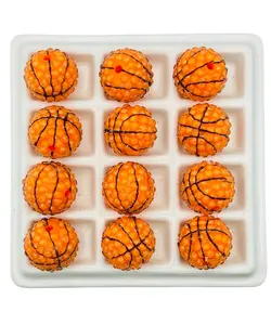 Sports Ball Beads - Basketball Soccer & Baseball Jelly Beads for DIY Crafts 20mm Versatile Tassel Charms Jewelry Making Kit