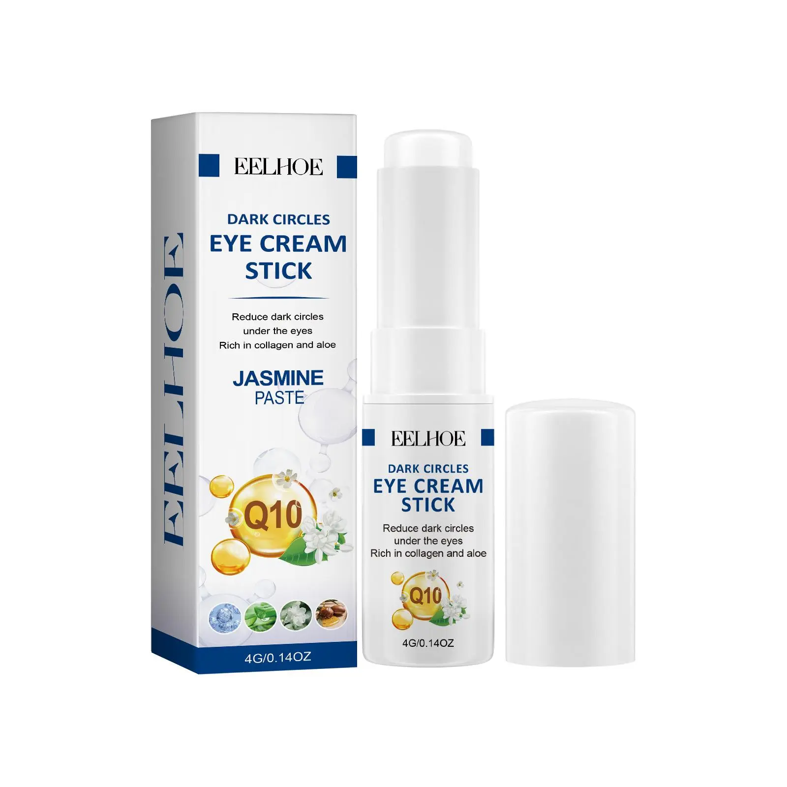 EELHOE collagen eye cream stick, fade fine lines, bags under the eyes, dark circles under the eyes, tighten the skin around the eyes, moisturize and moisturize