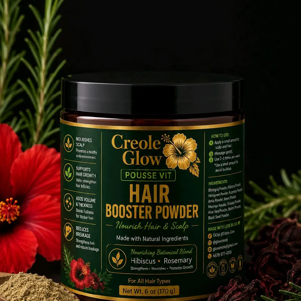 Hair Booster Powder – Herbal Blend for Hair Growth | Add to Oils, Masks & Shampoos | 6 oz