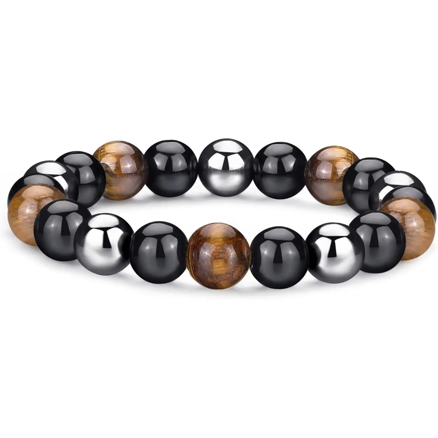3,tiger eye,black bracelets set