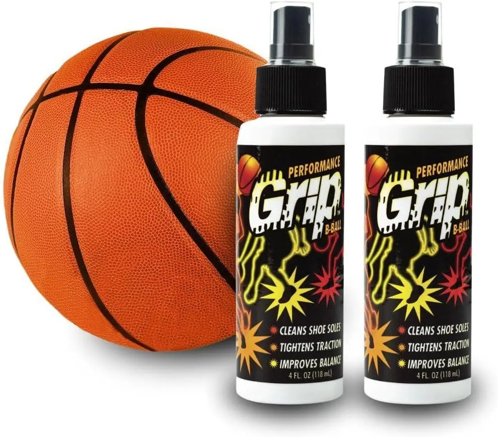 Basketball Shoe Performance Grip Spray (4 Oz, 2-Pack) - Non-Sticky Mist for Shoe Soles, Rejuvenates Bottoms, Boosts Traction for Footwear