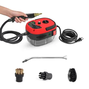 1500W Portable Handheld Steam Cleaner High Temperature Pressurized Steam Cleaning Machine with Brush Heads for Kitchen Furniture Bathroom Car Power Tools