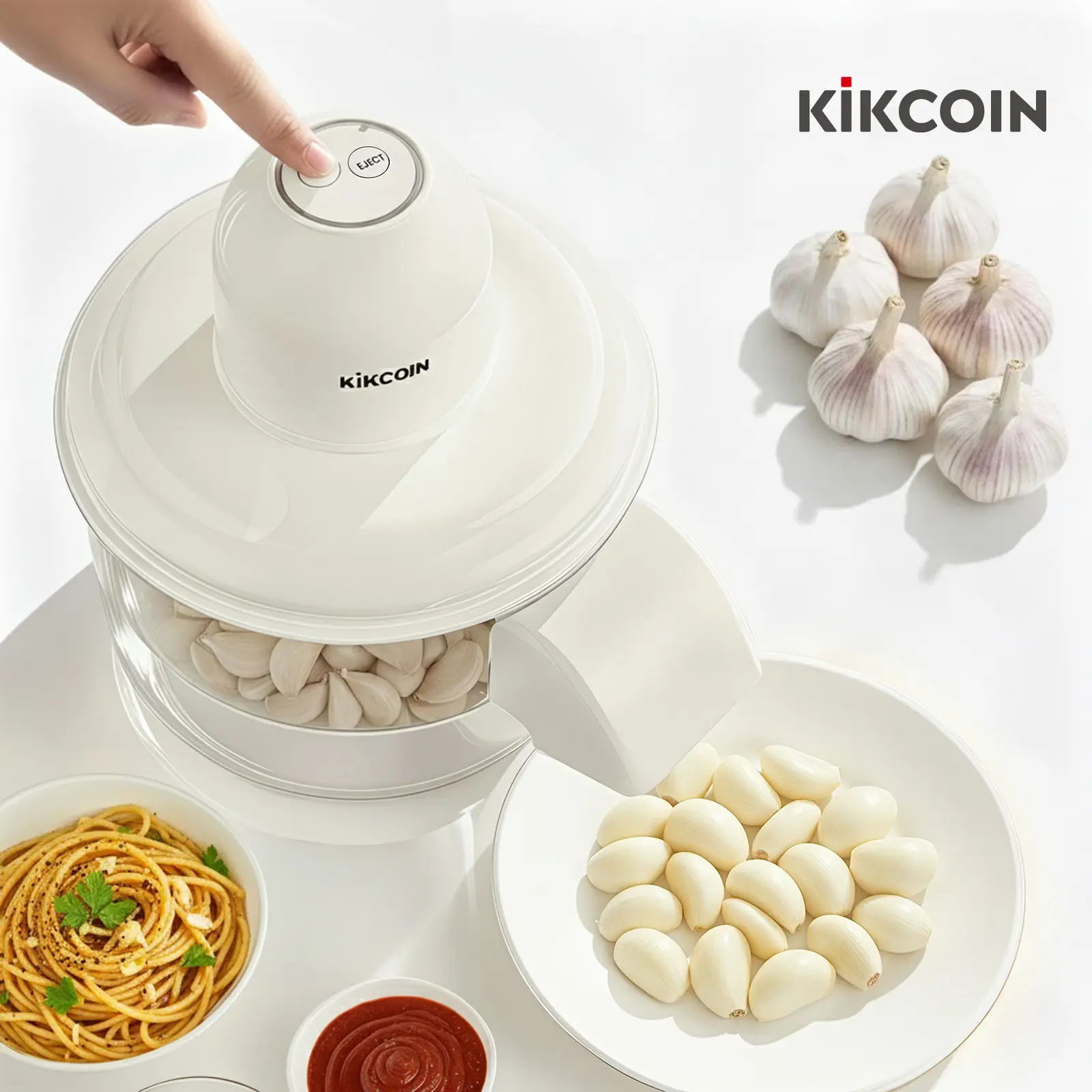 [Shop]Potato&Garlic Peeling Machine,Small Fruit Plum Garlic Peeler Machine,Automatic Peeling Tool, Rechargeable Home Kitchen Aid Peeler, Peel skin Smart Fruit Machines Durable Vegetable Slicer Durable,Cream White Utensils,New Year, Holiday,gift tiktokshop