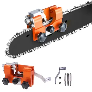 Complete Chainsaw Sharpening Kit Set: Fast, Portable, Hand Crank Chain Saw Sharpener Tool with Electric File/Sharpener Accessories for All Chain Saws Cutting