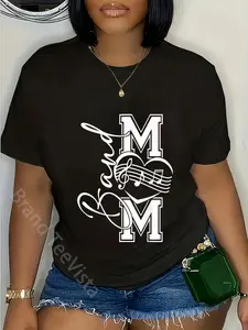 100% Cotton Unisex Band Mom Shirt Band Mom Musical for Women Mom T-Shirt Casual Graphic Printed Vintage Tshirt