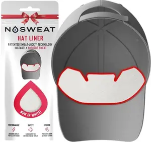 Nosweat Hat Liners 12 Pack with Bow Packaging Hypoallergenic Hat Liners Made in USA Patent Sweat Lock Technology All Seasons Performance
