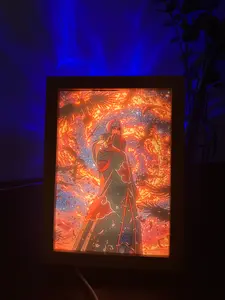 Naruto-Itachi LED Light Painting Night Light Large size 12.6" x 9.3"