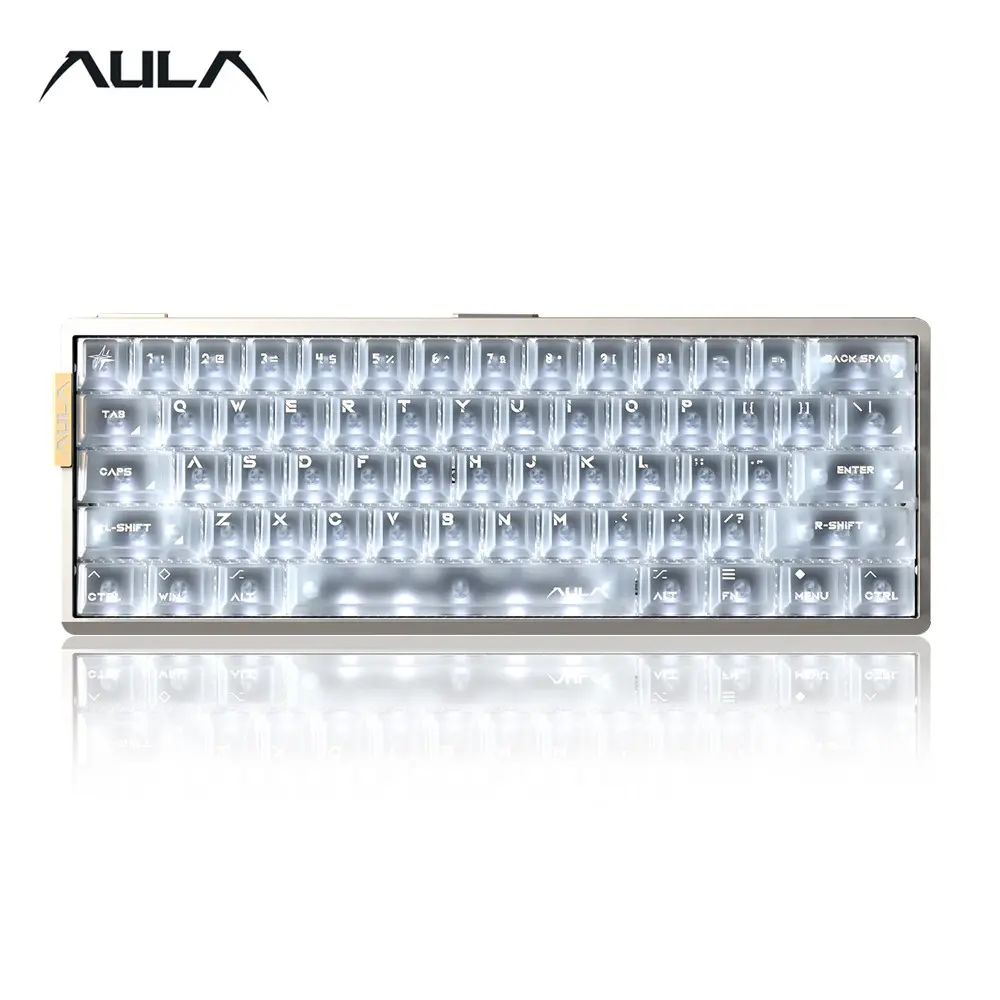 Aula Ag60 Wired Gaming Keyboard, High Performance Magnetic Axis, 61 Keys, Mini Portable, Cool RGB Lights, Online Driver, Compatible Windows/MAC, Pc Gaming Keyboard, Light Up Keyboard