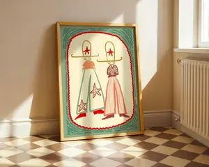 [SALE UP TO 40%] Cowboys Illustration Print, Southwestern Western Decor