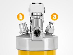 GOOACC Grease Gun 8000 PSI Heavy Duty 14oz Pistol Grip Grease Gun Kit with 18" Spring Flex Hose Sharp Type Nozzle Normal Coupler Rigid Pipe Manual Grease Guns for Greasing Automotive Marine, Yellow