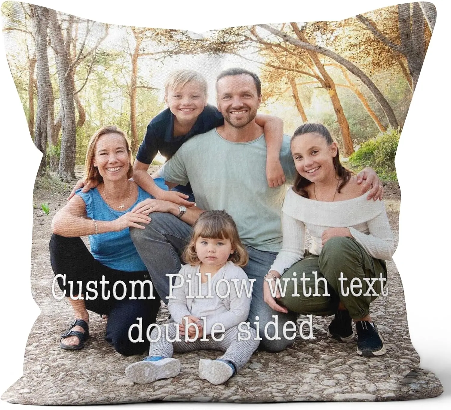 Custom Pillows with Picture 12x12 | Ships Next Day, Made in USA | Double-Sided Pillow Cover with Zipper | Personalized Photo Pillow | Optional Insert | Custom Couple Gifts (12" x 12")