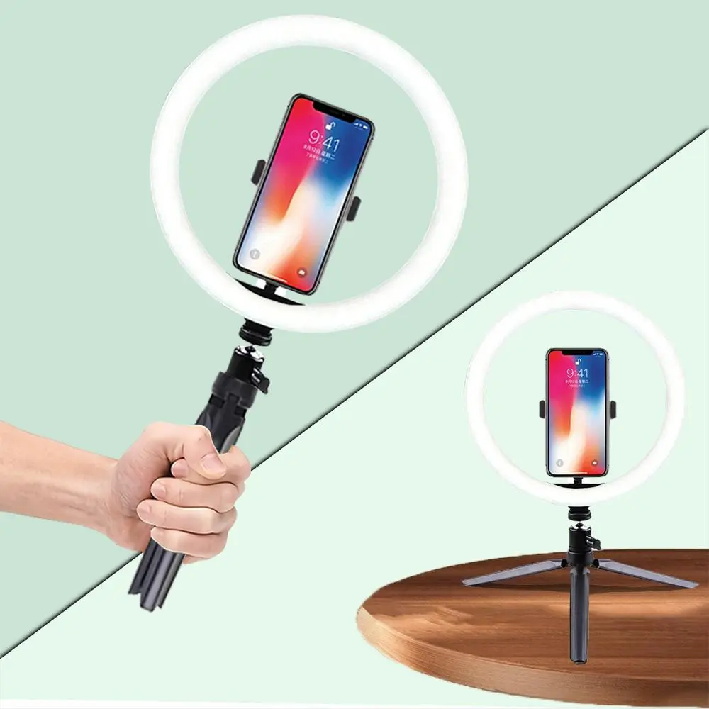 Portable Selfie Ring Light with Tripod Stand & Phone Holder, USB Powered 10 Inch Selfie Fill Light, Selfie Accessories for Selfie Live Streaming Vlog, Smartphone Camera Accessories, Led Selfie Accessories, Smartphone Selfie Accessory, Selfie Video Light