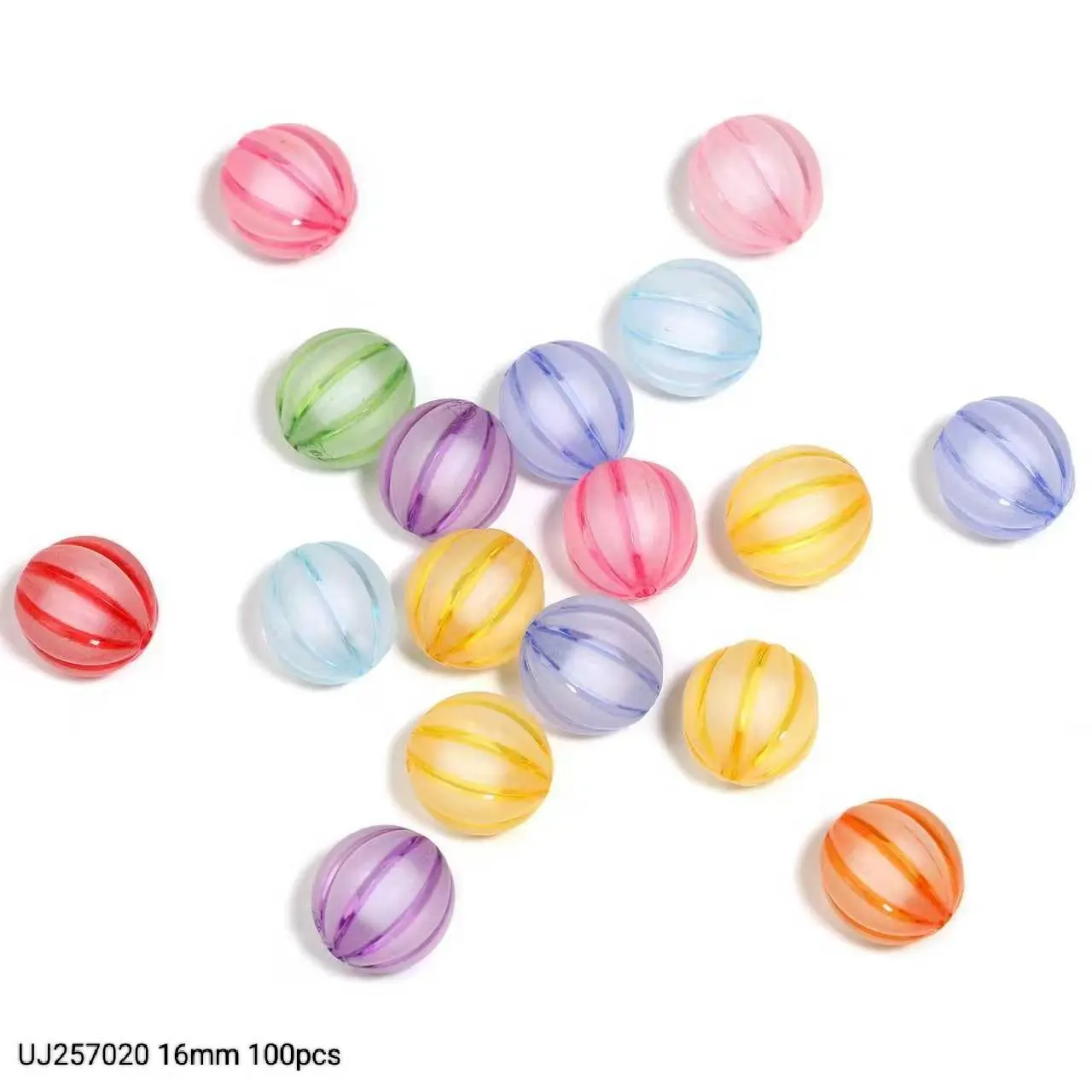 UJ257020 16mm 100pcs Pumpkin beads 