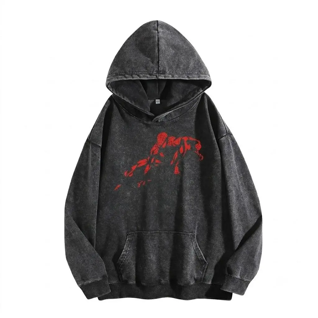 Vintage Spidey Washed Hoodie Graphic , Trendy Women Shirt, Unisex Shirt, Gift For Man And Woman, Spidey Shirt, Super Hero Shirt