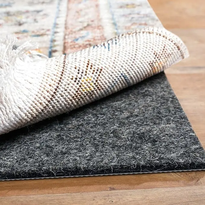 BAGAIL Felt and Natural Rubber Backing Rug Pads 3/8” Thick,  Non Slip Carpet Gripper Keep Rugs in Place, Under Area Rug Protective Cushioned Pads, Carpet Runners, Hardwood Floors Protection