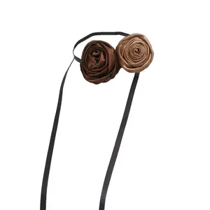 Flower Choker Necklaces Handmade Rose Floral Fashion Womens Girls