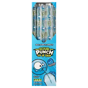 Sour Punch Blue Raspberry Sip-N-Chew Straws