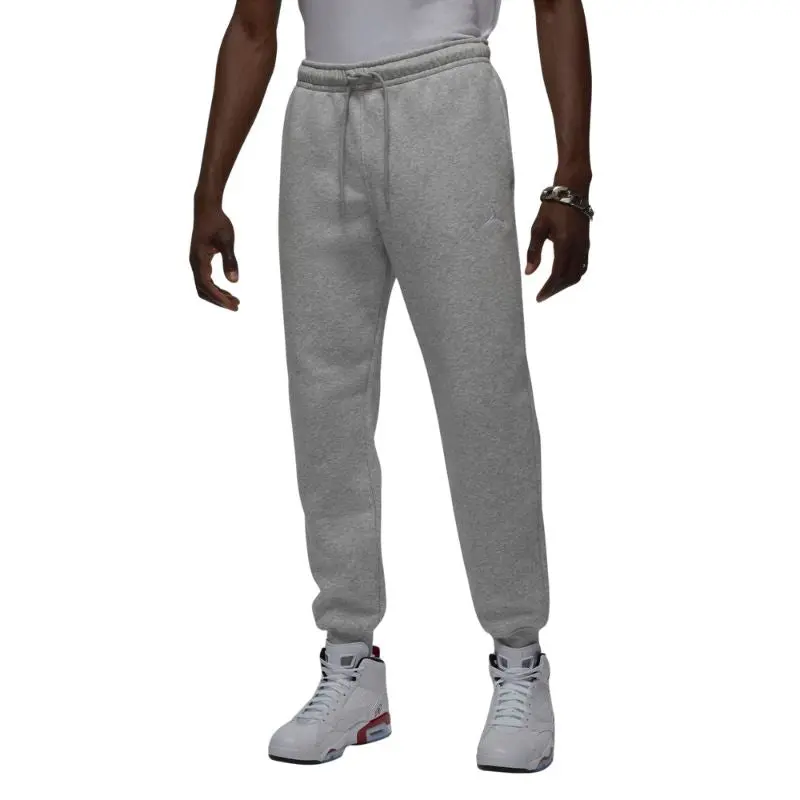Air Jordan Men's Midweight Ribbed Cotton Blend Fleece Pants - Smooth Brushed Inner, Elastic Waistband, Drawstring, Side Pockets, Casual Menswear Bottoms, Machine Washable, Soft