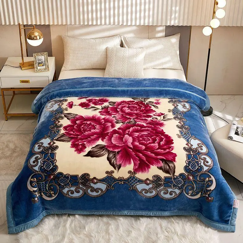 Floral Pattern Blanket, 1 Count Soft Comfortable Throw Blankets, Comfy Blankets, Warm Napping Blanket for Home Office Travel Outdoor Camping, Valentine's Day, gift for her, Cozy Throw Blanket, Floral Print Blanket