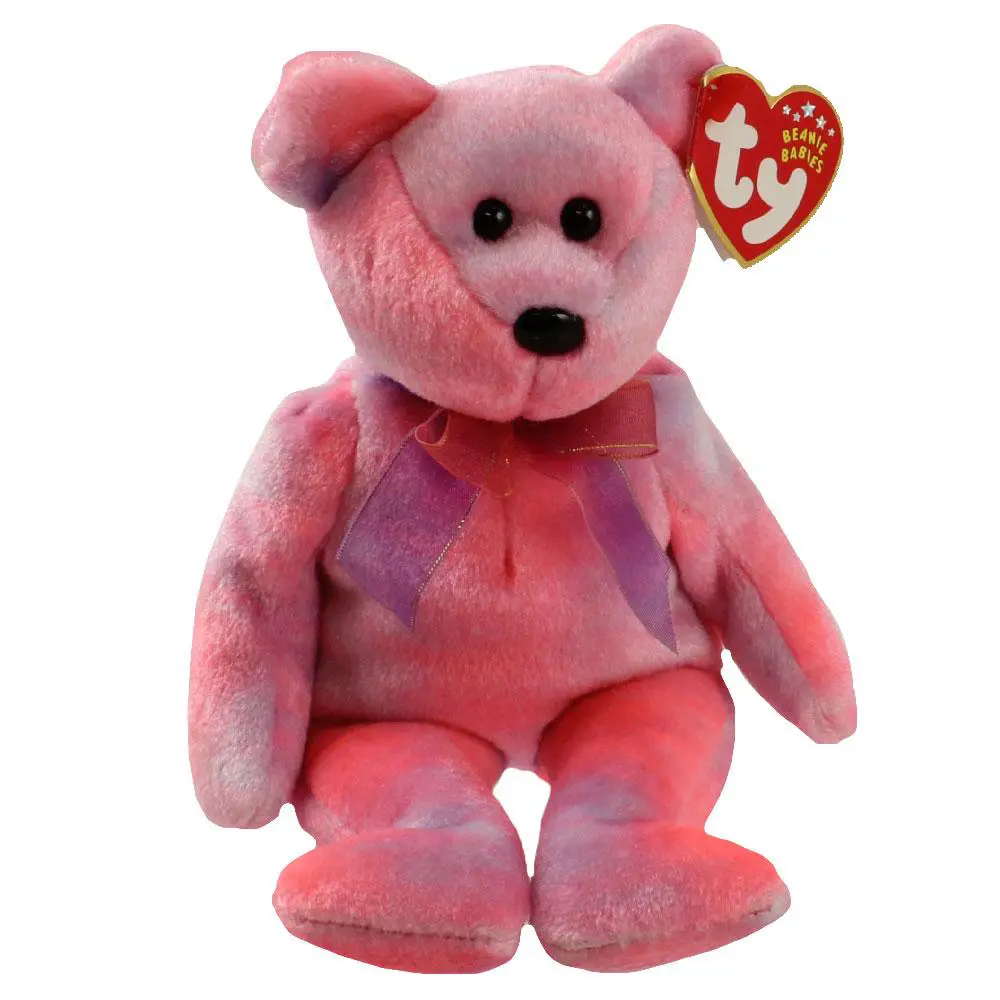 TY Beanie Baby - CLUBBY 5 the Pink Bear (8.5 inch) (2002) - MWMTs