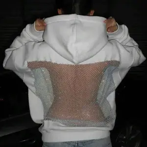 Women's Casual Sexy Backless Mesh Sweatshirt - Stylish & Comfortable for Everyday Wear