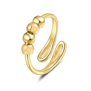 Anxiety Rings for Women, Fidget Ring Adjustable Open Fidget Rings for Anxiety Stress Relief Jewelry Gifts