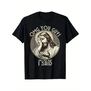 ✝️[100% Cotton][Graphic Tee]"OMG You Guys I Never Said That" Funny Sarcastic Quote T-Shirt, Hilarious Graphic Tee for Men and Women, Casual Cotton Crewneck Shirt, Trendy Sarcastic Apparel, Perfect Gift for Sarcasm Lovers, Casual Summer Wear