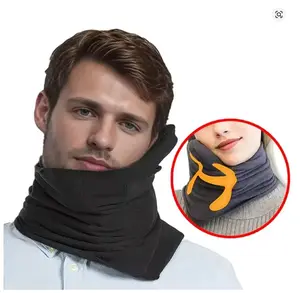 Travel Neck Pillow, Breathable & Comfortable Orthopedic Neck Support Pillow for Airplane, Car, Office - Ergonomic Design with Portable Storage Bag