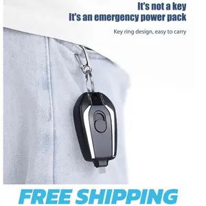 Lightning Keychain Charger Phone - Rechargeable Powerbank, Ultra Small & Lightweight, Stylish Design, Ideal for Emergency Use