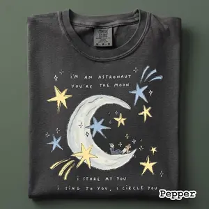 Comfort Colors Astronaut Graphic T-Shirt, Retro Space Explorer Tee, Cosmic Vintage TShirt, Unisex Cotton Graphic Tee, Galaxy Aesthetic