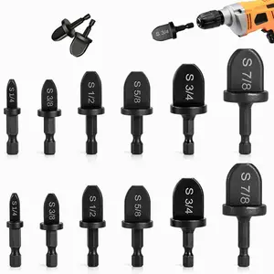 12PCS HVAC Repair Kit, Air Conditioner Tube Expander Swaging Tool, Manual Pipe Swage Tool With Expander Boring Drill Bits for Soft Copper Tubing 1/4'' to 7/8'' Expansion Hardware Impact Socket Set