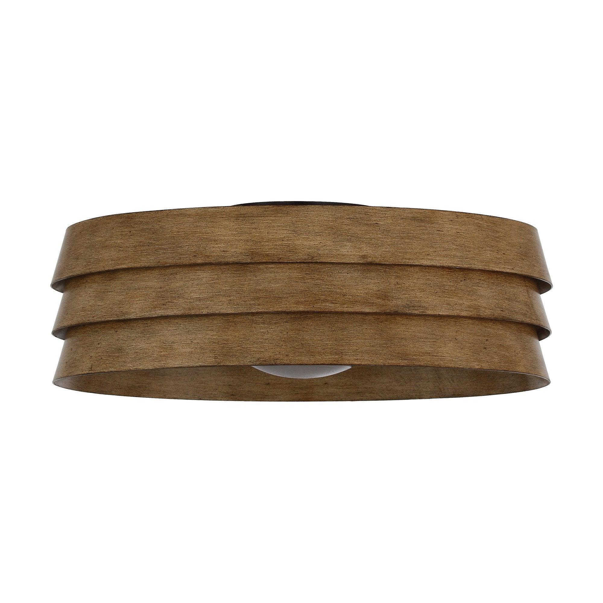 22" Farmhouse Flush Mount Reversible Ceiling Fan with LED Lighting & Remote Control