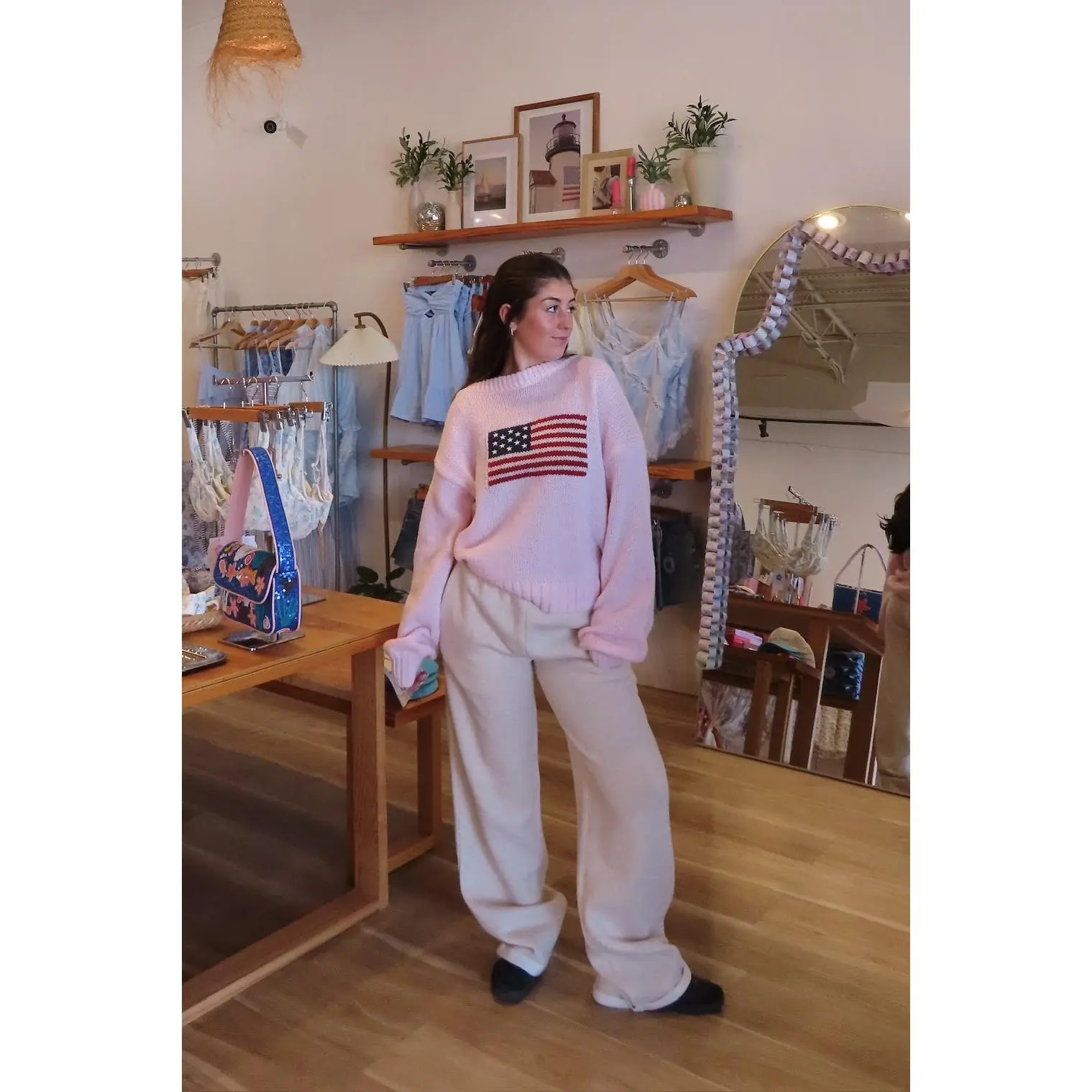 Women's Loose-Fitting Baggy Fleece Sweatpants - Cream Casual Full-Length Wide Leg Loungewear Bottoms with Inner Drawstring, Slant Pockets, Regular Sizes for Everyday Comfort, Wide Legs