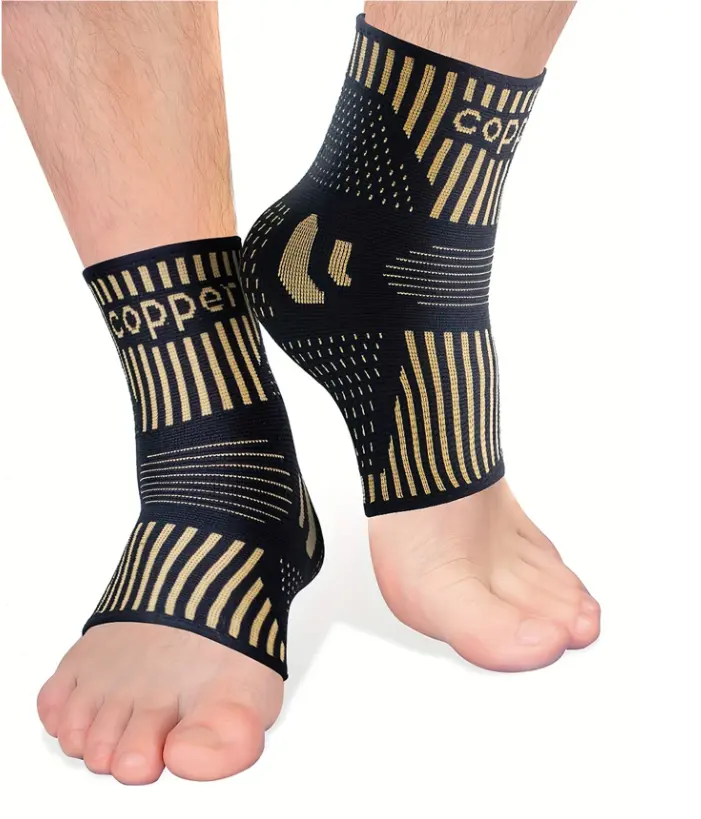 1pair Unisex Compression Ankle Support, Suitable For All Sports
