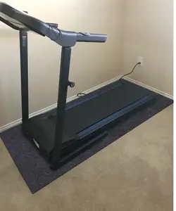 Foldable Rubber Treadmill Mat - Walking Pad Mats for Home Fitness Floor Protector with Non-Slip Texture Easy to Clean and Maintain 68" L x 26.8" W