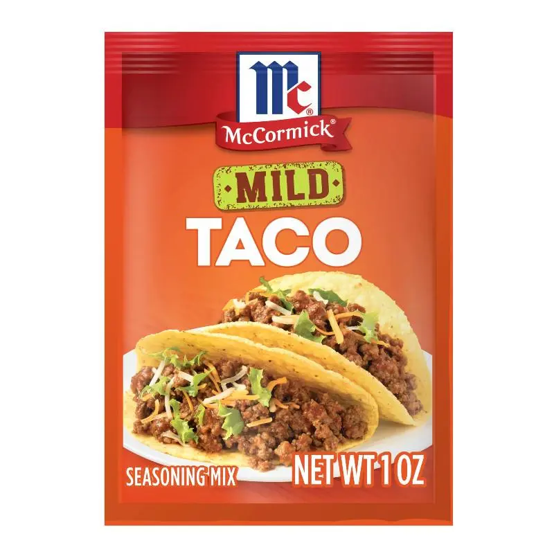 McCormick Mild Taco Seasoning Blend, 12-Pack 1oz Authentic Mexican Fat-Free Meat Spice Mix with Natural Ingredients for Family Dinners, Weeknight Meals, Staples & Cooking Essentials, All Ages
