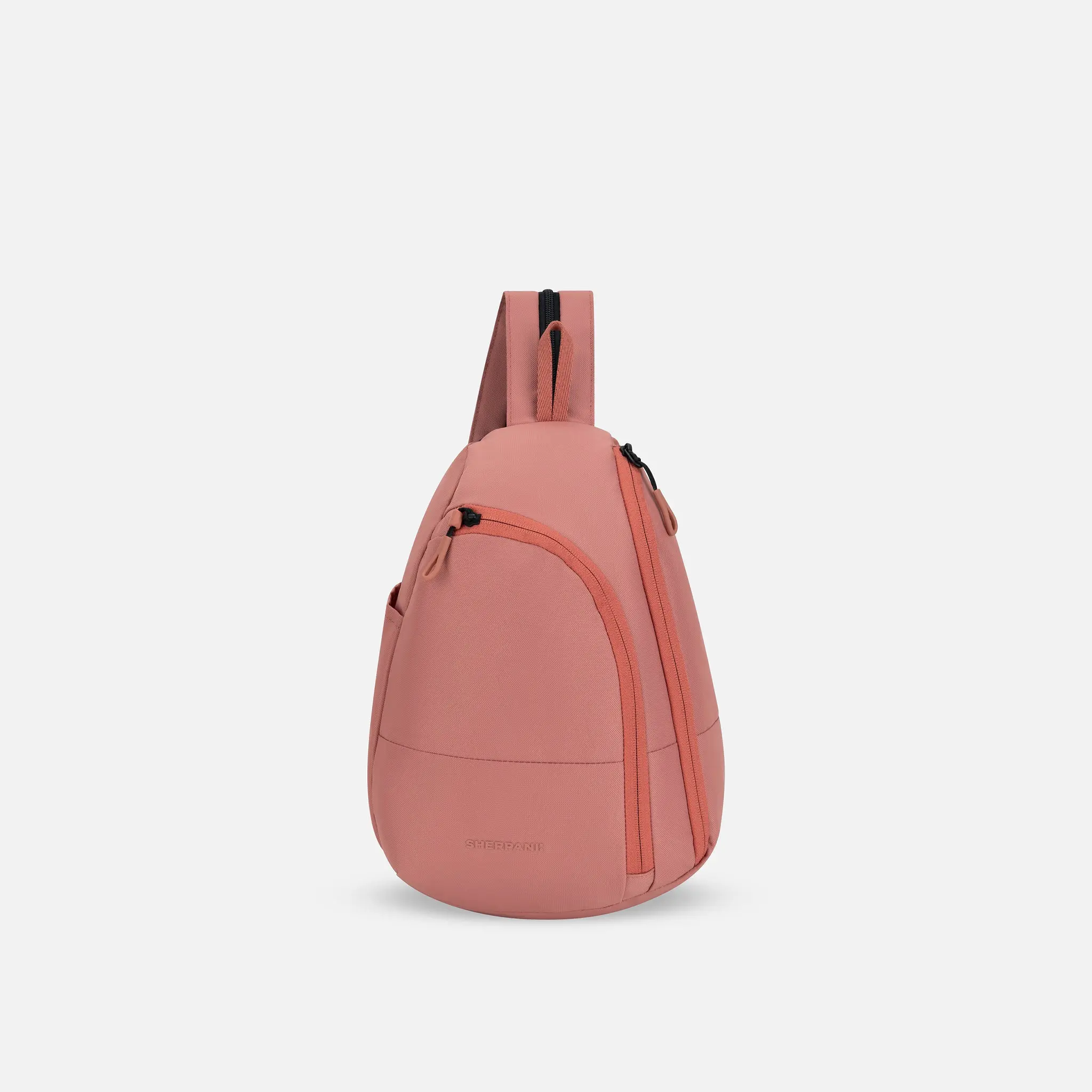 Sherpani Convertible Bag in Desert Pink - Wayfarer Recycled Polyester Crossbody that Converts from Sling to Backpack, Water-Resistant with RFID Protection, Convertible Crossbody Bag, Quick Sling Convert, Casual Shoulder Bag, Adjustable
