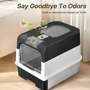 Extra Large Cat Litter Box - Odor Control, Leak-Proof, Pull-Out Design, Easy Clean